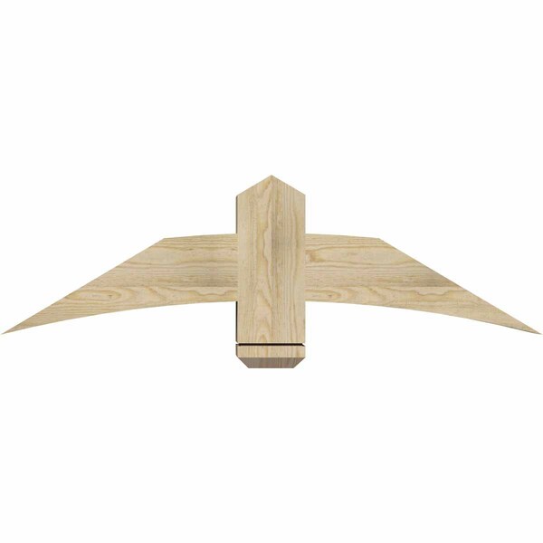 Ekena Millwork Bellingham Rough Sawn Timber Gable Bracket, Douglas Fir, 48"W x 14"H x 6"D x 6"F, 7/12 Pitch GBW048X14X0606BEL00RDF - main